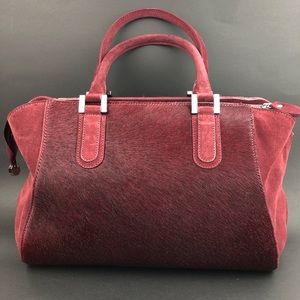 Manifatture Campane handbag purse fur Burgundy